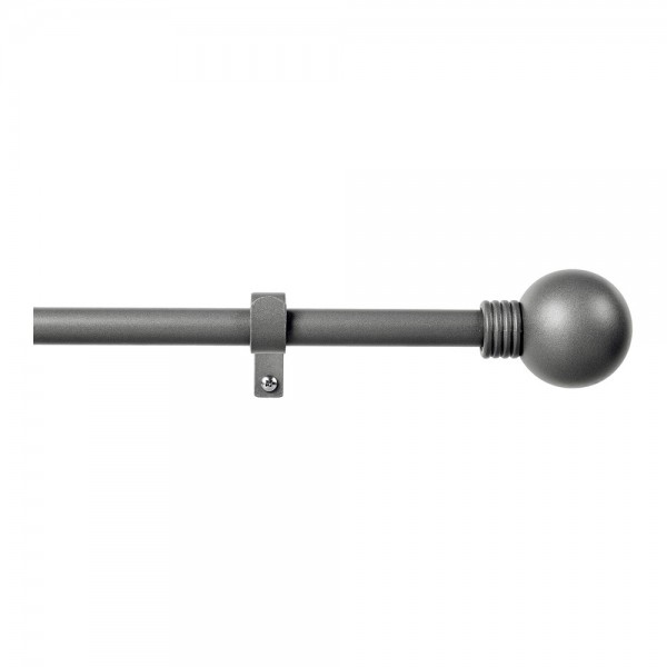 Kit barra cortina anillo plomo extensible de 110 - 200 cm